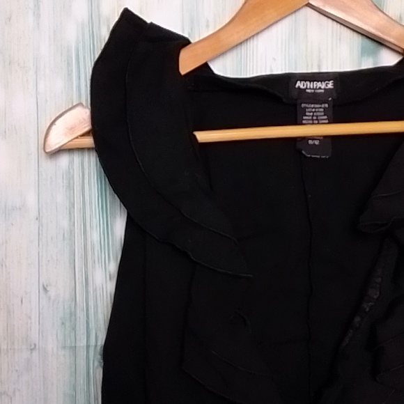 Alyn Paige black wrap around sleeveless tunic size 11/12 - Picture 3 of 7